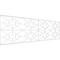 Ekena Millwork Set of Four Panels for 94 1/2"W x 28 1/4"H Jamestown Fretwork Wainscot Wall Paneling WPKP14X01X47JTN - alternate 1